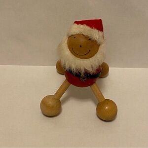 Wooden Santa Roller Massager Tool Vintage